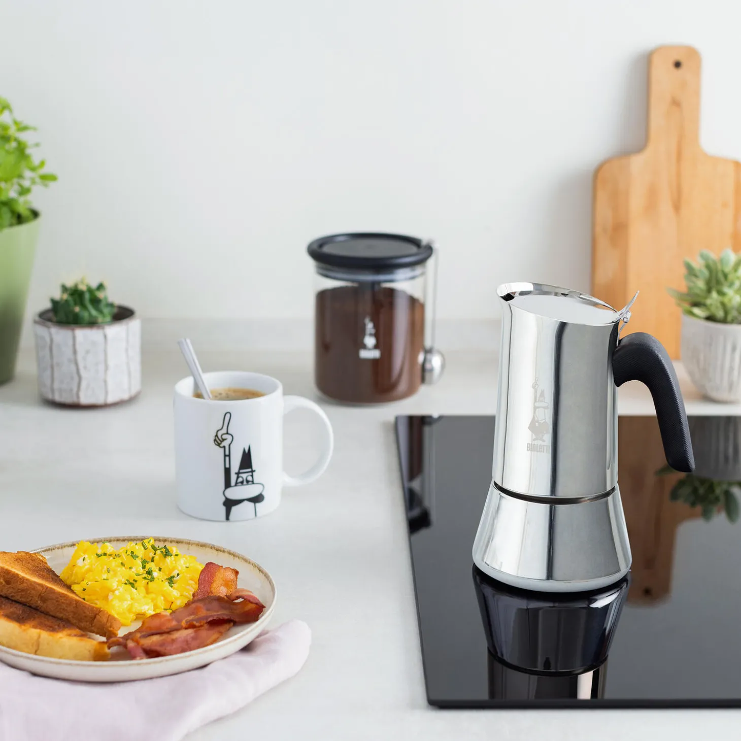 Venus espressokande 6 kopper, sølv