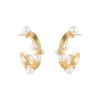 VENUS SERENADE ØRERINGE, forgyldt/hvid