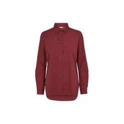 Vilde Classic Shirt, bordeaux truffle