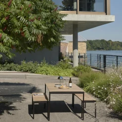 Ville AV25 Outdoor Dining Table, warm black