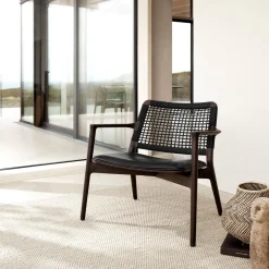 VIPP488 Cabin loungestol, mørk eg/sort