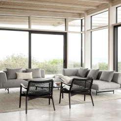 VIPP488 Cabin loungestol, mørk eg/sort