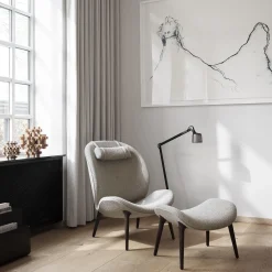 VIPP466 Lodge lænestol, lysegrå