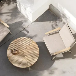 VIPP716 Open-Air Coffee Table, teak/light grey