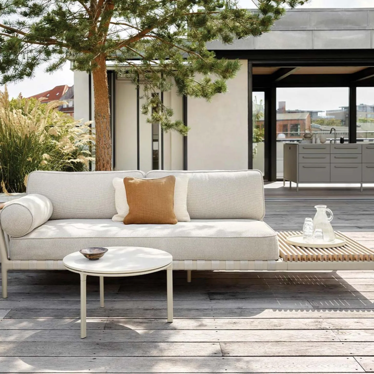 VIPP720 Open-Air Sofa Open End, left, light grey