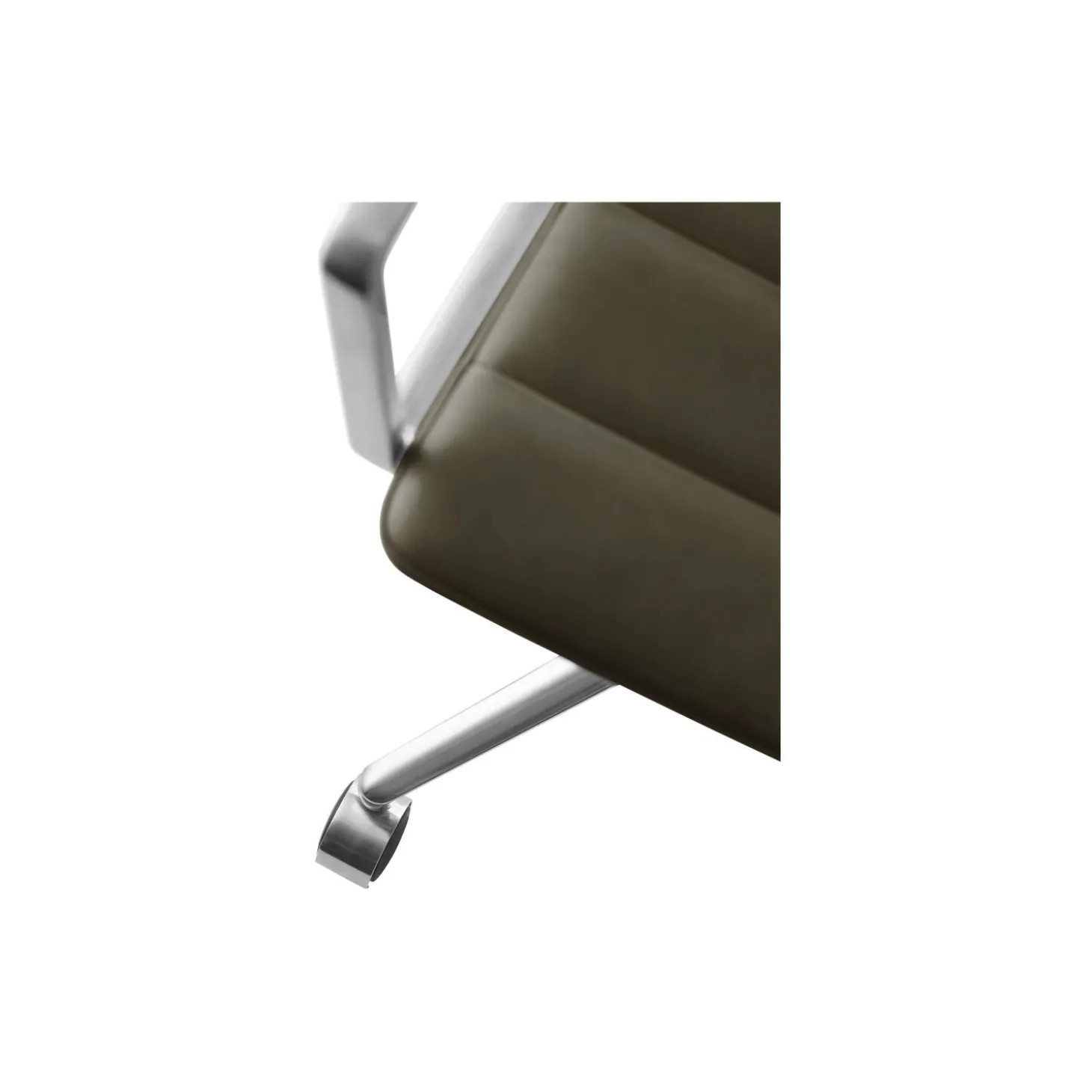 VIPP452 Swivel Chair with Castors, bosco green/polished aluminium