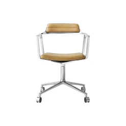 VIPP452 Swivel Chair with Castors, sand/polished aluminium