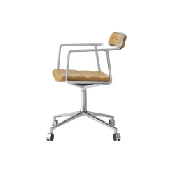 VIPP452 Swivel Chair with Castors, sand/polished aluminium