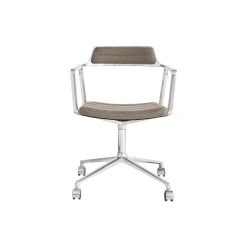 VIPP452 Swivel Chair with Castors, dark sand/polished aluminium