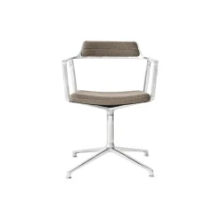 VIPP452 Swivel Chair with Gliders, dark sand/polished aluminium