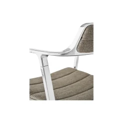 VIPP452 Swivel Chair with Gliders, dark sand/polished aluminium