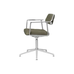 VIPP453 Swivel+ Chair with Gliders, bosco green/polished aluminium