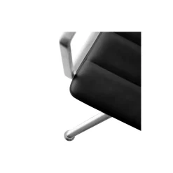 VIPP452 Swivel Chair with Gliders, black/polished aluminium