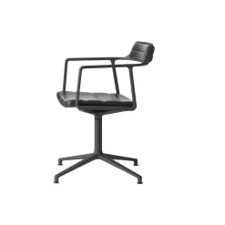 VIPP452 Swivel Chair with Gliders, black/black