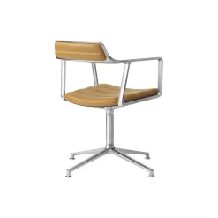 VIPP452 Swivel Chair with Gliders, sand/polished aluminium