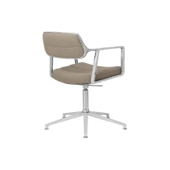 VIPP453 Swivel+ Chair with Gliders, dark sand/polished aluminium