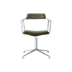 VIPP452 Swivel Chair with Gliders, bosco green/polished aluminium