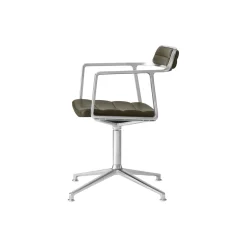 VIPP452 Swivel Chair with Gliders, bosco green/polished aluminium