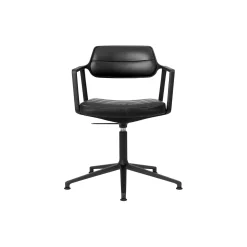 VIPP453 Swivel+ Chair with Gliders, black/black