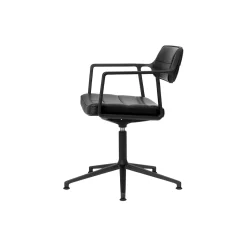 VIPP453 Swivel+ Chair with Gliders, black/black