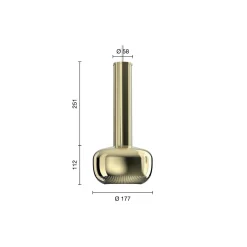 VL 56 pendel, polished brass