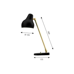 VL38 bordlampe, sort
