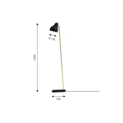 VL38 gulvlampe, sort