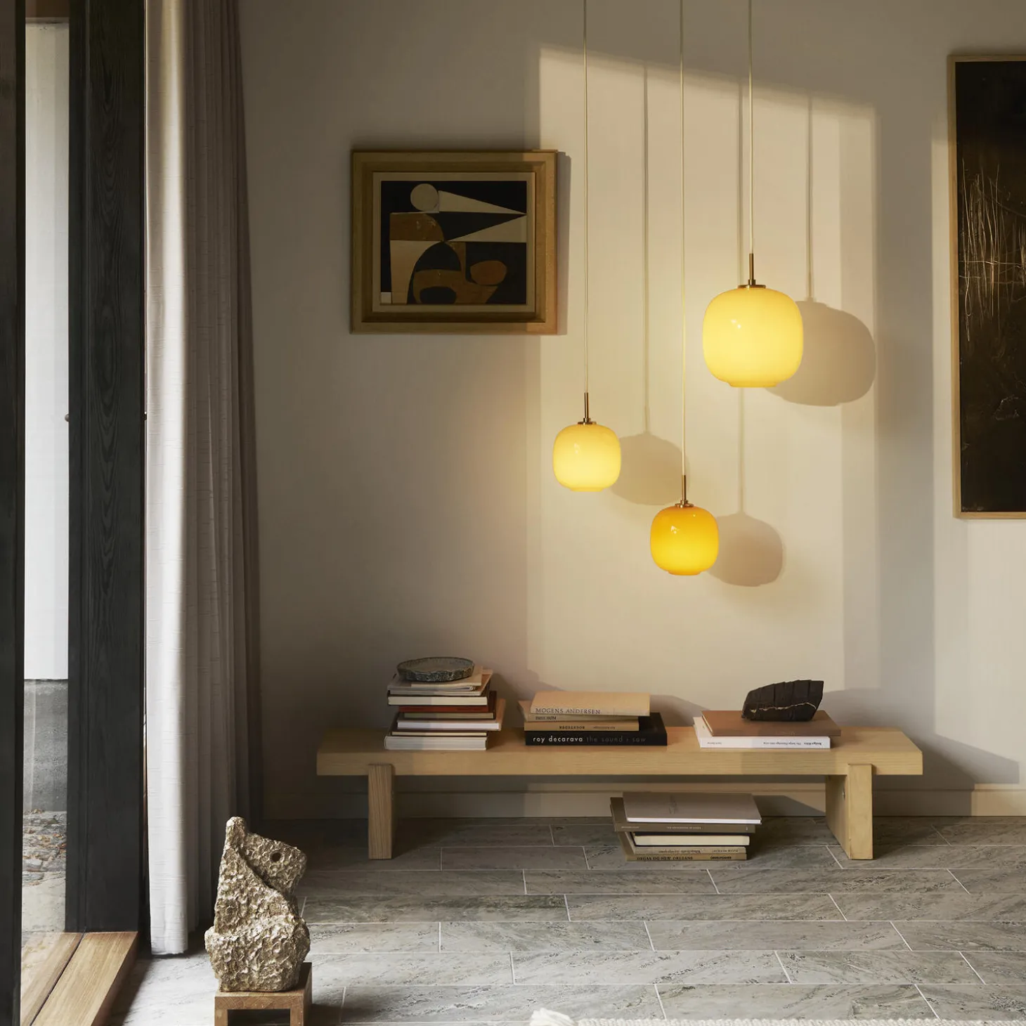 VL45 Radiohus pendel, amber