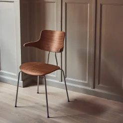 VL118 sædepolstret stol, Savanne 30322/eg/sort