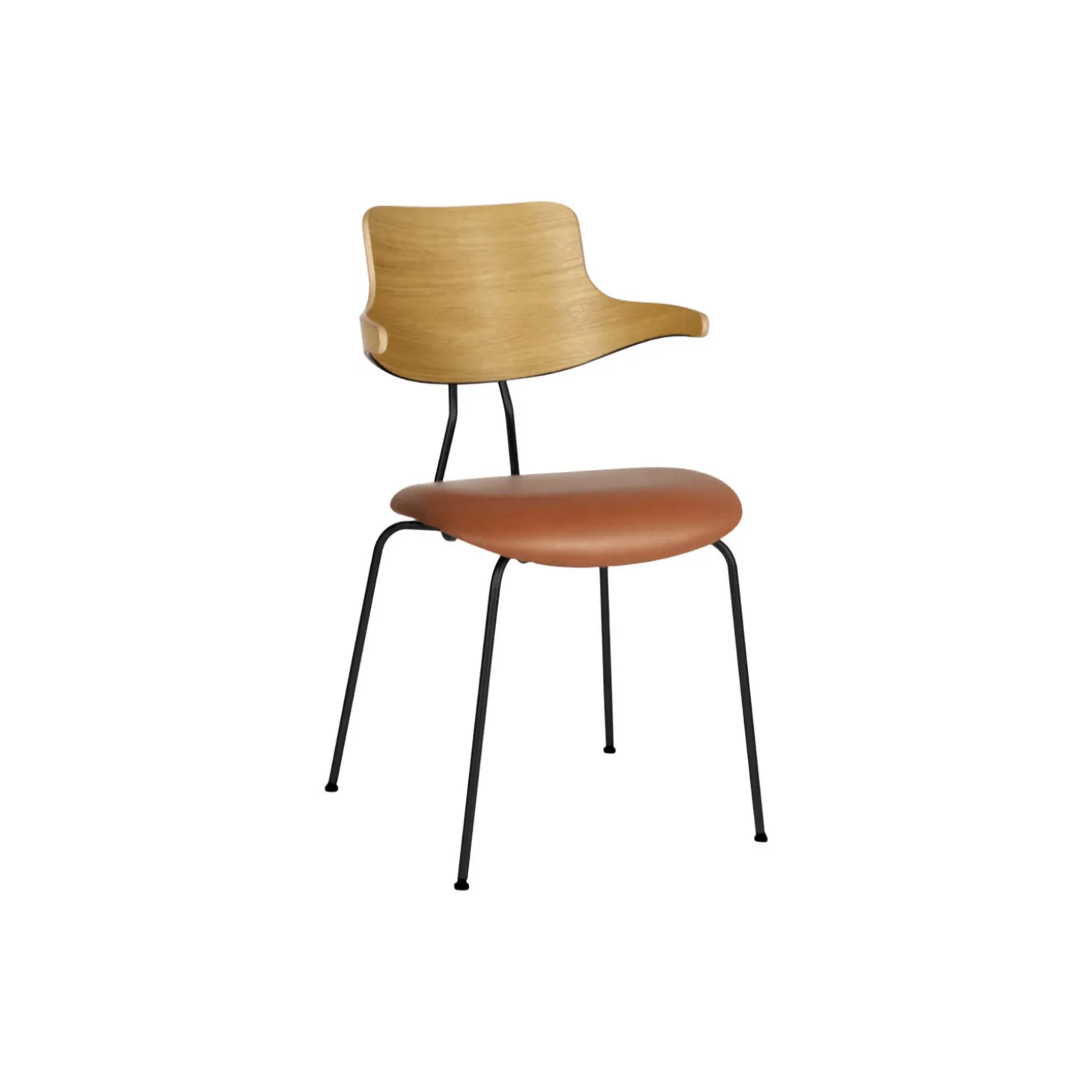 VL118 sædepolstret stol, Ultra 41574/eg/sort