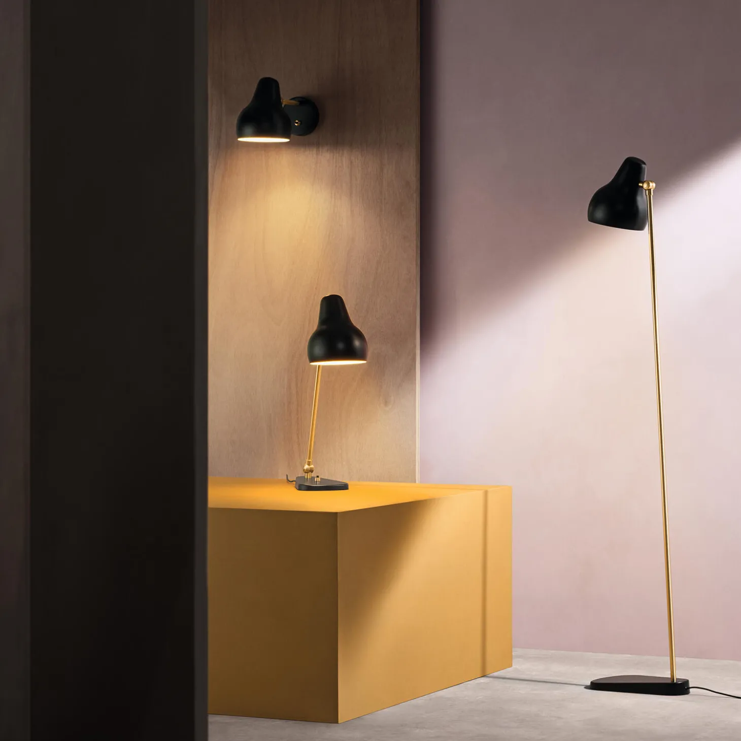 VL38 væglampe, sort