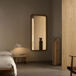 VLA62 Radiohusspejl, hvidolieret eg