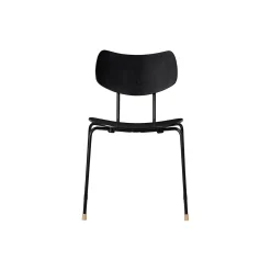 VLA26T Vega stol, sortmalet eg med stel i pulverlakeret stål