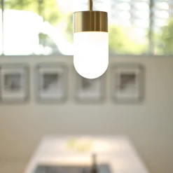 Vox Ceiling Light, brass/opal