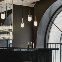 Vox Pendant, brass/opal