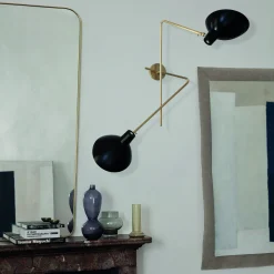 VV Cinquanta Twin Wall Lamp, black/brass