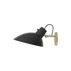 VV Cinquanta Wall Lamp with Switch, black/brass