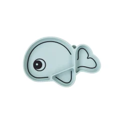 Wally Silikone Stick & Stay tallerken, blå