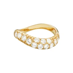 Wave Pave Combo Ring