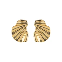 Wave øreringe Medium, guld