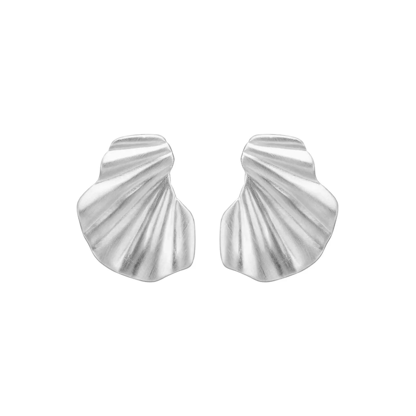 Wave øreringe Medium, sølv
