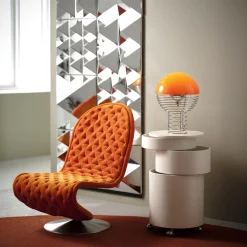 Wire bordlampe, orange