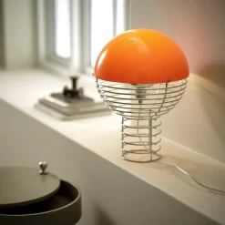 Wire bordlampe, orange