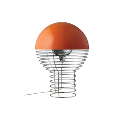 Wire bordlampe, orange