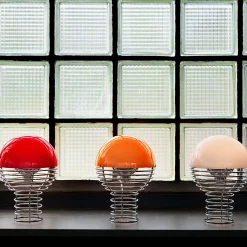 Wire Portable bordlampe, red