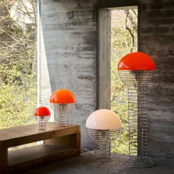 Wire Portable bordlampe, red