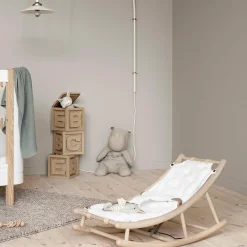 Wood baby & junior vippestol, eg/hvid