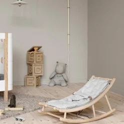 Wood baby & junior vippestol, eg/grå