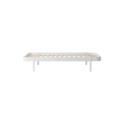 Wood lounger seng 120 cm, hvid