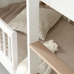 Wood Mini+ halvhøj køjeseng 68x162 cm, hvid/eg